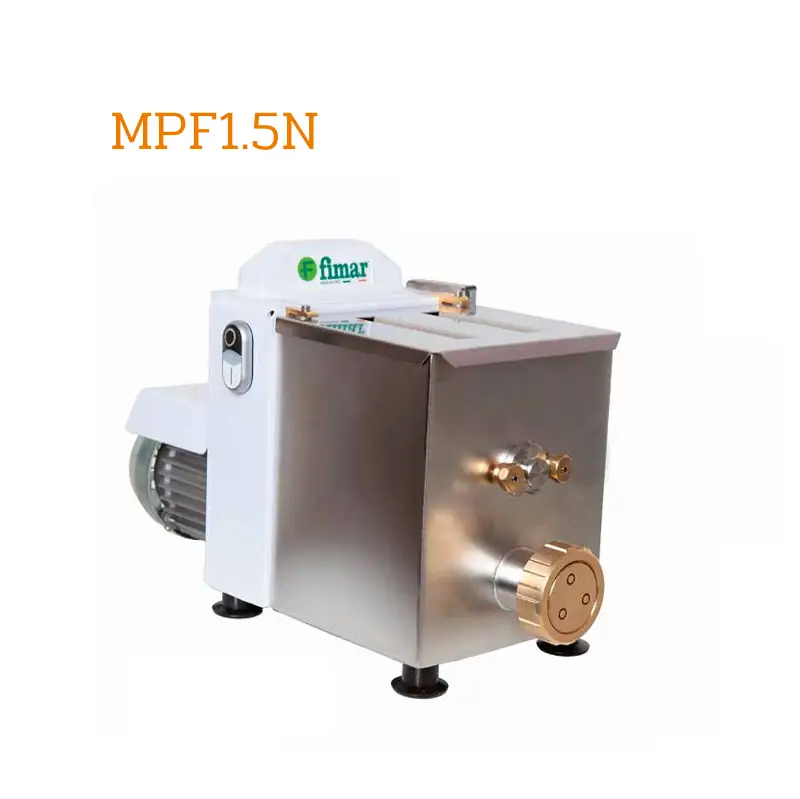 Fimar MPF serija – strojevi za svježu tjesteninu različitih kapaciteta Profesionalni stroj za tjesteninu Fimar MPF serije s inox kućištem i mesing nastavkom