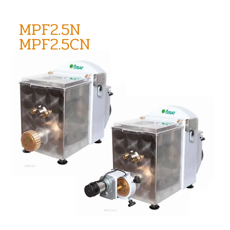 Fimar MPF serija – strojevi za svježu tjesteninu različitih kapaciteta Profesionalni stroj za tjesteninu Fimar MPF serije s inox kućištem i mesing nastavkom