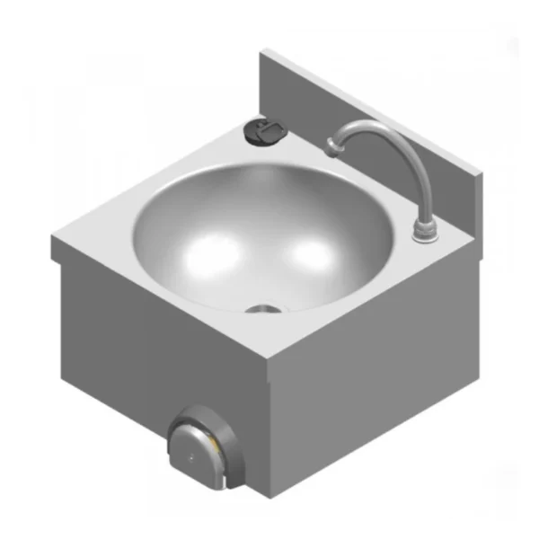 „Sanitarni inox umivaonik s koljenskom tipkom AISI 304“