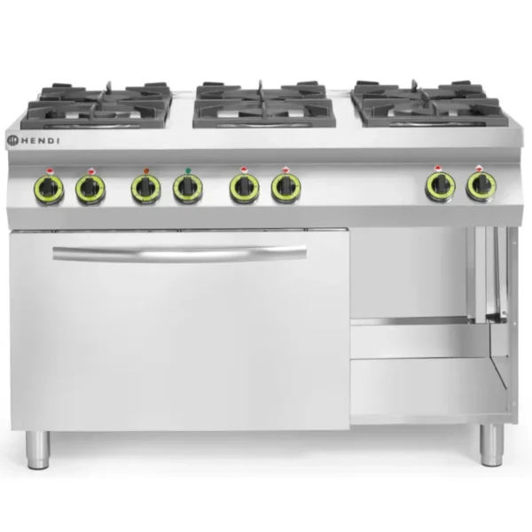 Plinski Štednjak s Konvekcijskom Pećnicom - 6 plamenika GN 1/1