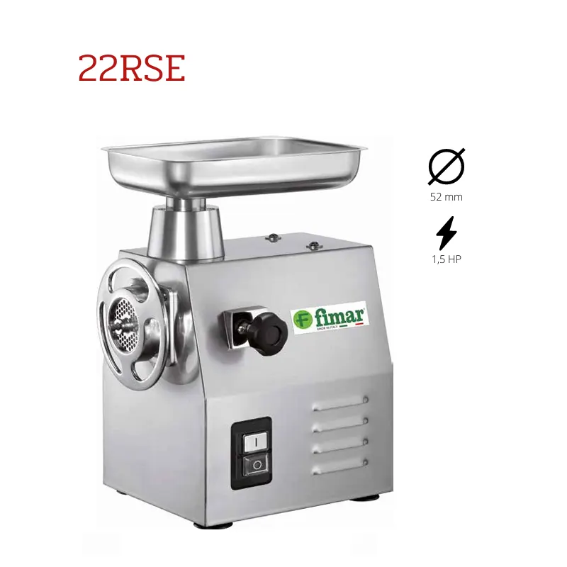 Fimar 22RSE – profesionalna mesoreznica kapaciteta 150–250 kg/h Profesionalna mesoreznica Fimar 22RSE od inoxa s ulazom 52 mm